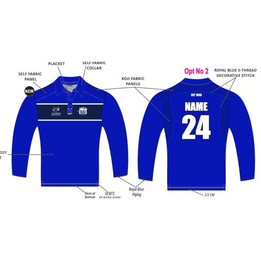 Greenvale Kangaroos Cricket Club - One Day Playing Shirt LS