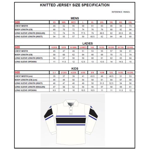 Strathtulloh PS - Size Guide (Rugby Jumper)